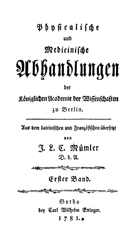 Physikalische und medicinische Abhandlungen