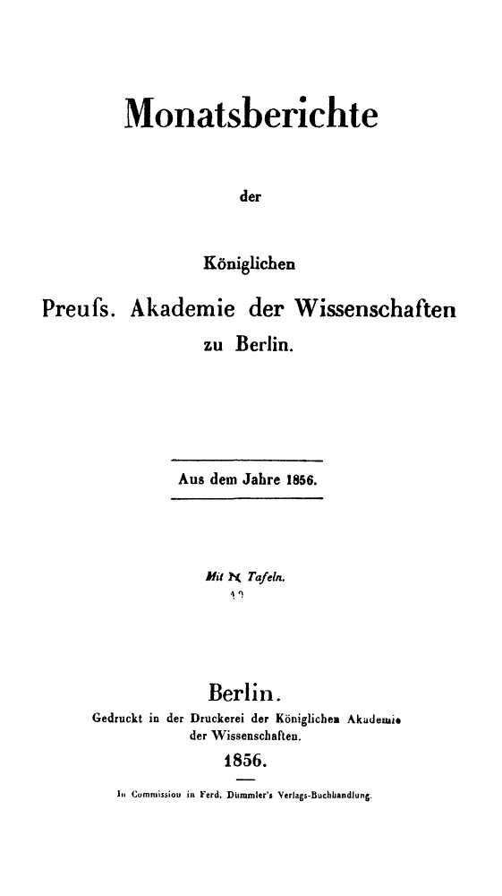 Monatsberichte