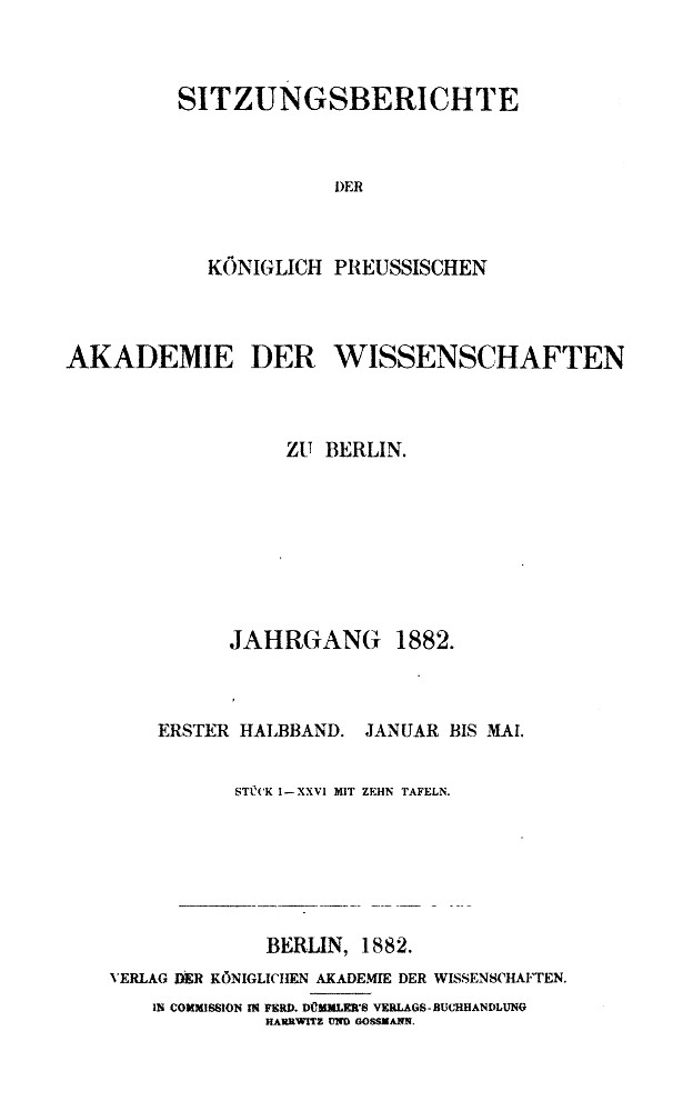 Sitzungsberichte